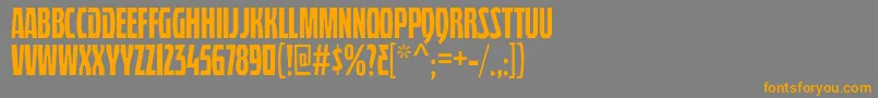 QuasixTitling Font – Orange Fonts on Gray Background