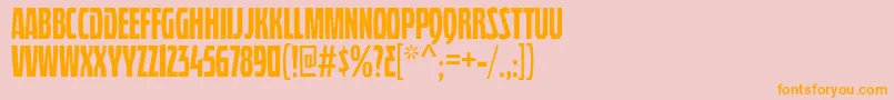 Шрифт QuasixTitling – оранжевые шрифты на розовом фоне