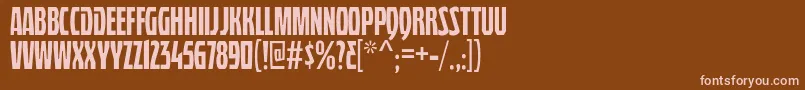 Шрифт QuasixTitling – розовые шрифты на коричневом фоне