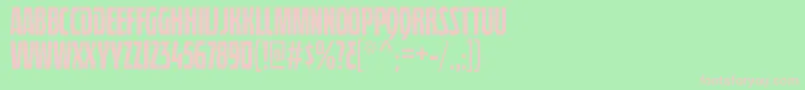 QuasixTitling Font – Pink Fonts on Green Background