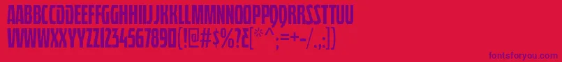 QuasixTitling Font – Purple Fonts on Red Background