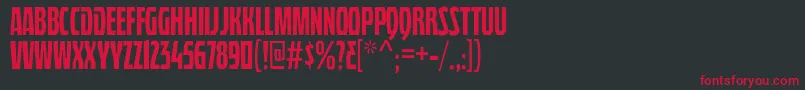 QuasixTitling Font – Red Fonts on Black Background