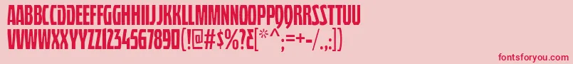 QuasixTitling Font – Red Fonts on Pink Background
