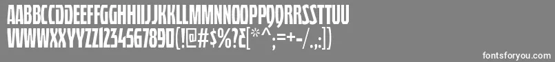 QuasixTitling Font – White Fonts on Gray Background