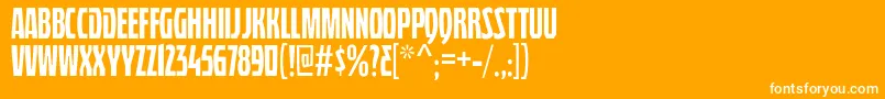 QuasixTitling Font – White Fonts on Orange Background