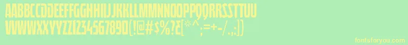 QuasixTitling Font – Yellow Fonts on Green Background
