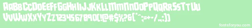 Deathbloodrotate-Schriftart – Weiße Schriften auf grünem Hintergrund