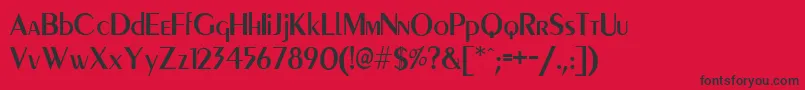 PeigmedMedium Font – Black Fonts on Red Background