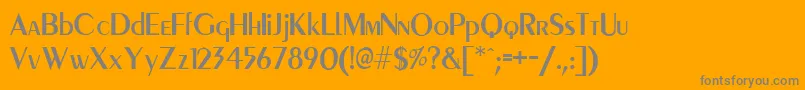 PeigmedMedium-Schriftart – Graue Schriften auf orangefarbenem Hintergrund