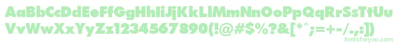 FuturaPressPress Font – Green Fonts on White Background