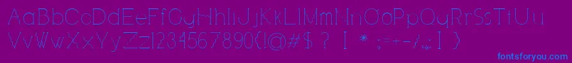 Visionair Font – Blue Fonts on Purple Background