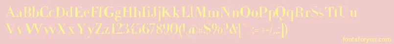 FrailRegular-Schriftart – Gelbe Schriften auf rosa Hintergrund