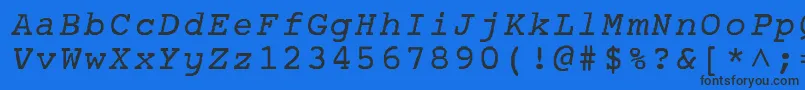 AplNormal-Schriftart – Schwarze Schriften auf blauem Hintergrund