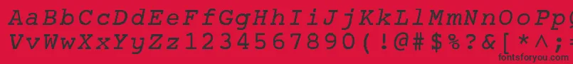 フォントAplNormal – 赤い背景に黒い文字