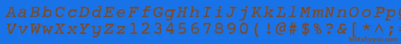 AplNormal Font – Brown Fonts on Blue Background