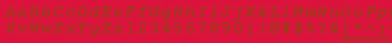 AplNormal Font – Brown Fonts on Red Background
