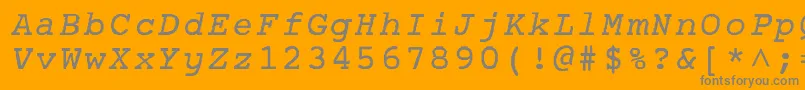 AplNormal Font – Gray Fonts on Orange Background