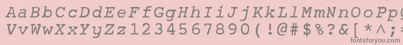 AplNormal Font – Gray Fonts on Pink Background