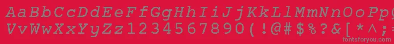 フォントAplNormal – 赤い背景に灰色の文字
