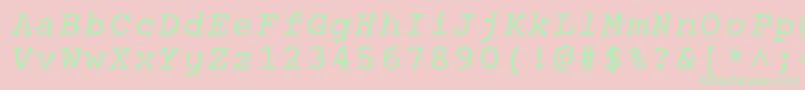 AplNormal Font – Green Fonts on Pink Background