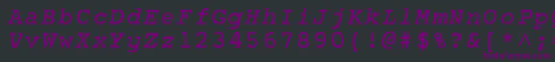AplNormal Font – Purple Fonts on Black Background