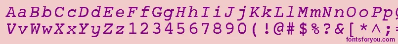 AplNormal Font – Purple Fonts on Pink Background
