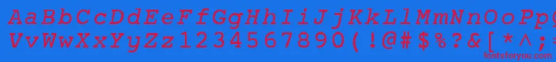 AplNormal Font – Red Fonts on Blue Background