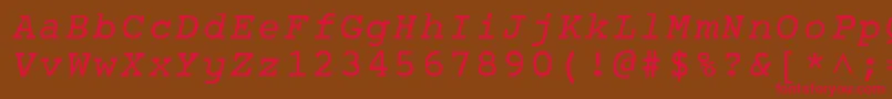 AplNormal Font – Red Fonts on Brown Background