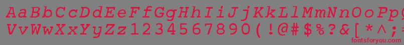 AplNormal Font – Red Fonts on Gray Background