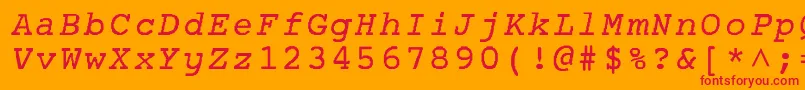 AplNormal Font – Red Fonts on Orange Background