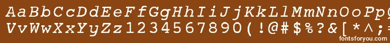 AplNormal Font – White Fonts on Brown Background