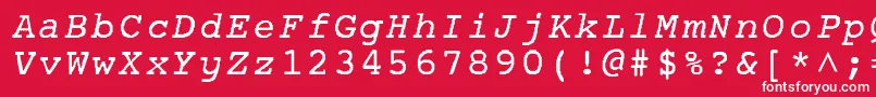 AplNormal Font – White Fonts on Red Background