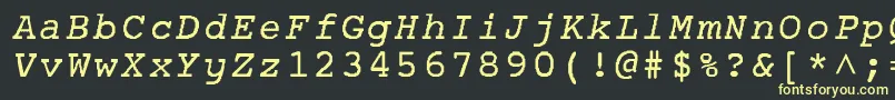 AplNormal Font – Yellow Fonts on Black Background