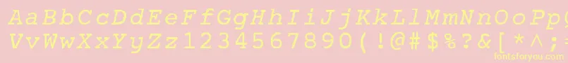 AplNormal Font – Yellow Fonts on Pink Background