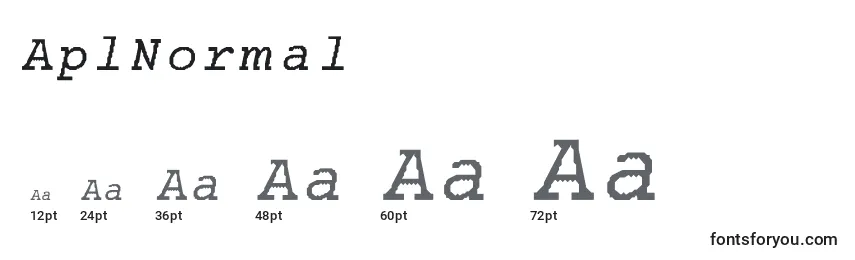 Размеры шрифта AplNormal