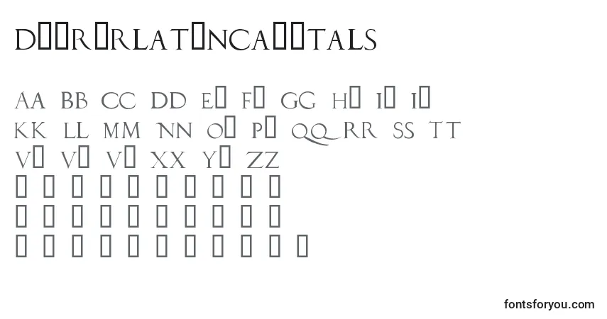 A fonte Duererlatincapitals – alfabeto, números, caracteres especiais