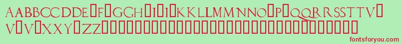 Duererlatincapitals Font – Red Fonts on Green Background