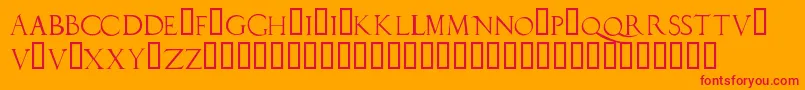 Duererlatincapitals Font – Red Fonts on Orange Background