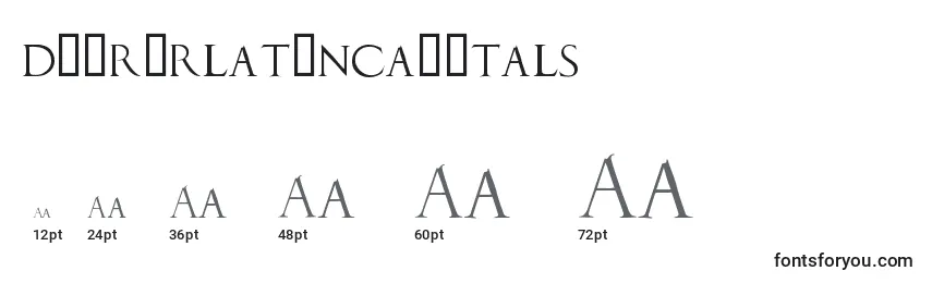 Größen der Schriftart Duererlatincapitals