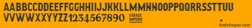 Police GarageImperio – polices noires sur fond orange