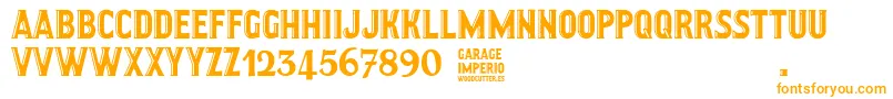 GarageImperio Font – Orange Fonts on White Background