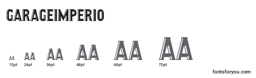 GarageImperio Font Sizes