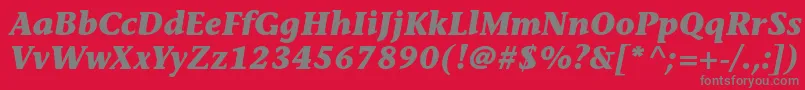 StoneinformalstdBolditalic Font – Gray Fonts on Red Background