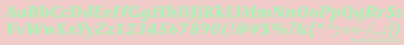 StoneinformalstdBolditalic Font – Green Fonts on Pink Background