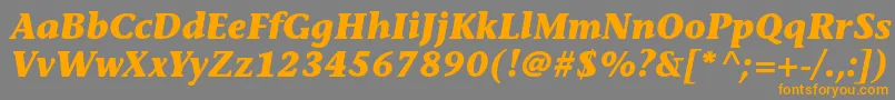 StoneinformalstdBolditalic Font – Orange Fonts on Gray Background