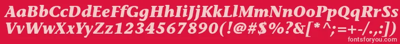 fuente StoneinformalstdBolditalic – Fuentes Rosadas Sobre Fondo Rojo