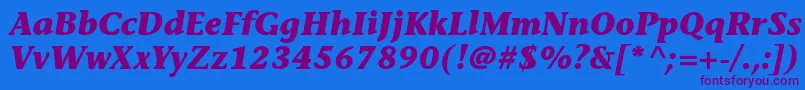StoneinformalstdBolditalic Font – Purple Fonts on Blue Background