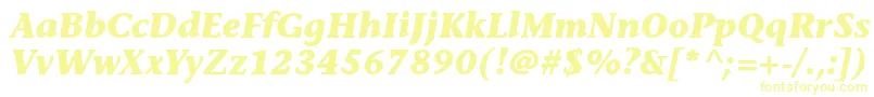StoneinformalstdBolditalic Font – Yellow Fonts on White Background