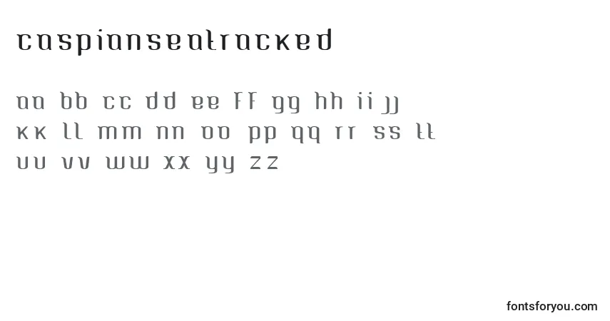 A fonte Caspianseatracked – alfabeto, números, caracteres especiais