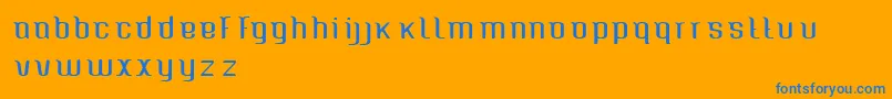 フォントCaspianseatracked – オレンジの背景に青い文字